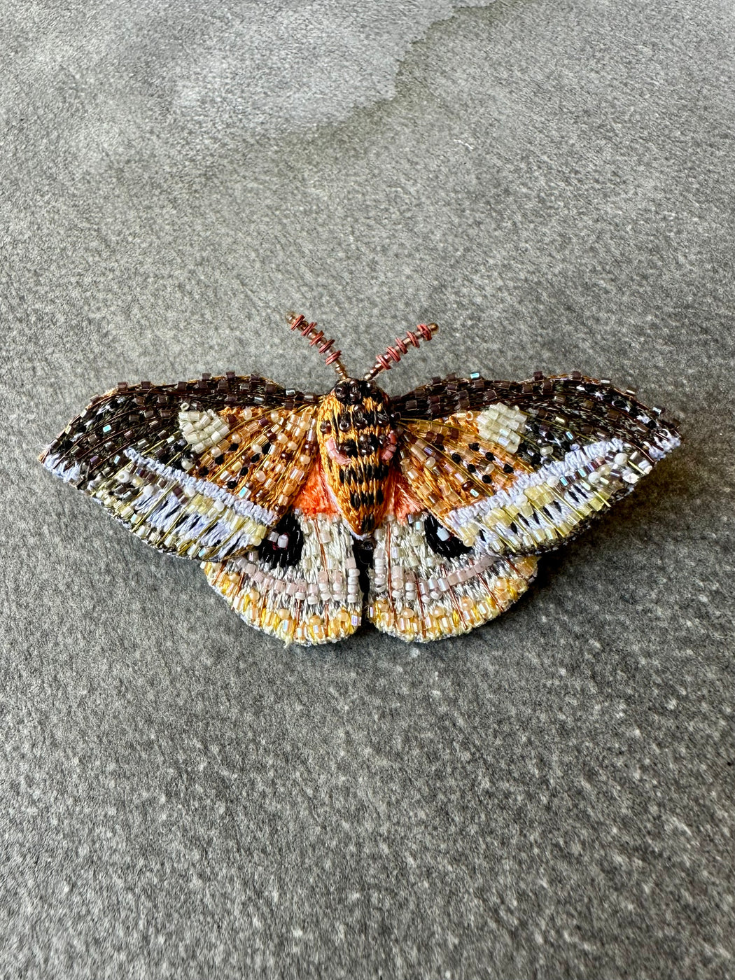 "Emperor Automaria Moth" Brooch by Trovelore