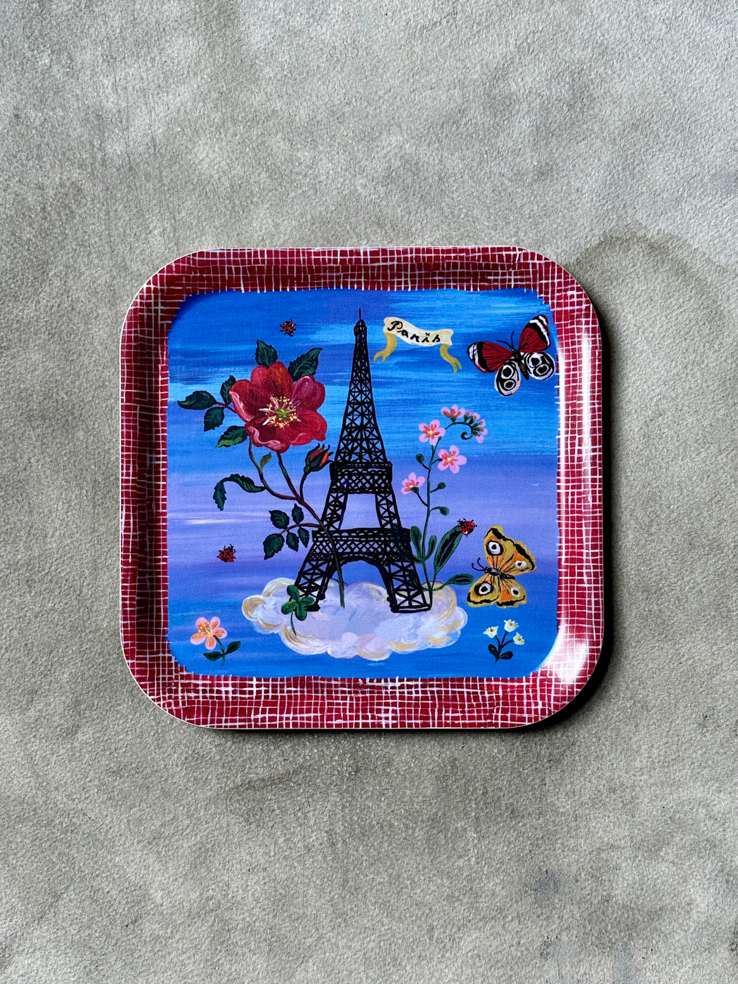 Nathalie Lete "Paris" Small Birchwood Tray