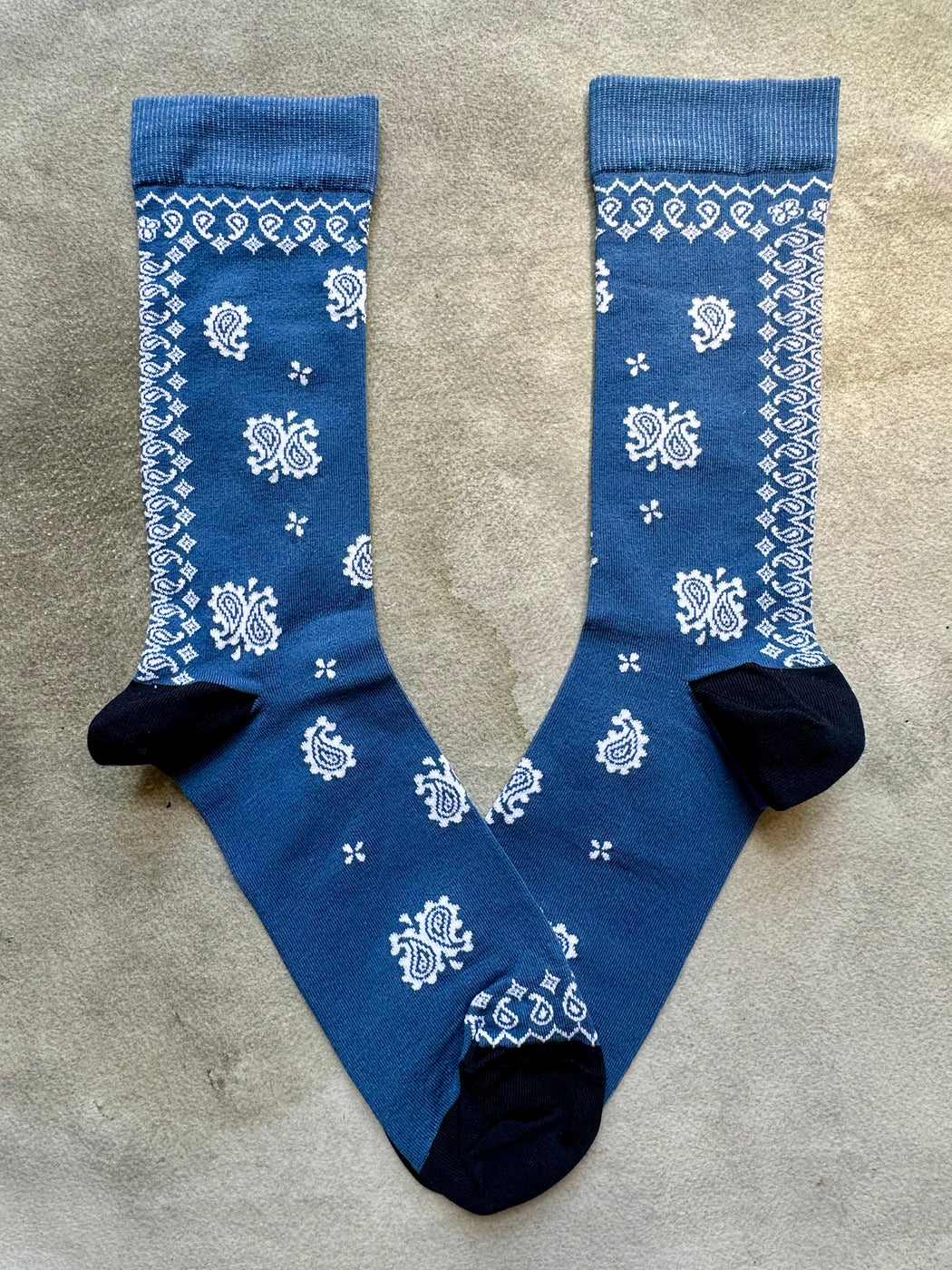 Royalties Paris Socks for Men - Blue Bandana