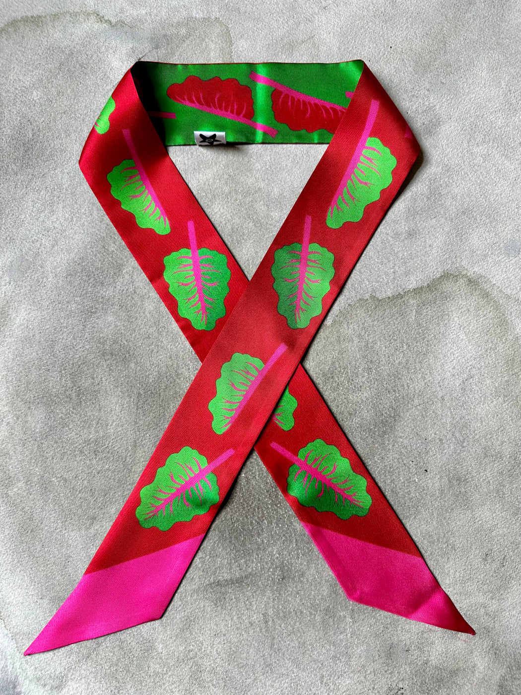 "Swiss Chard" Skinny Scarf by Centinelle