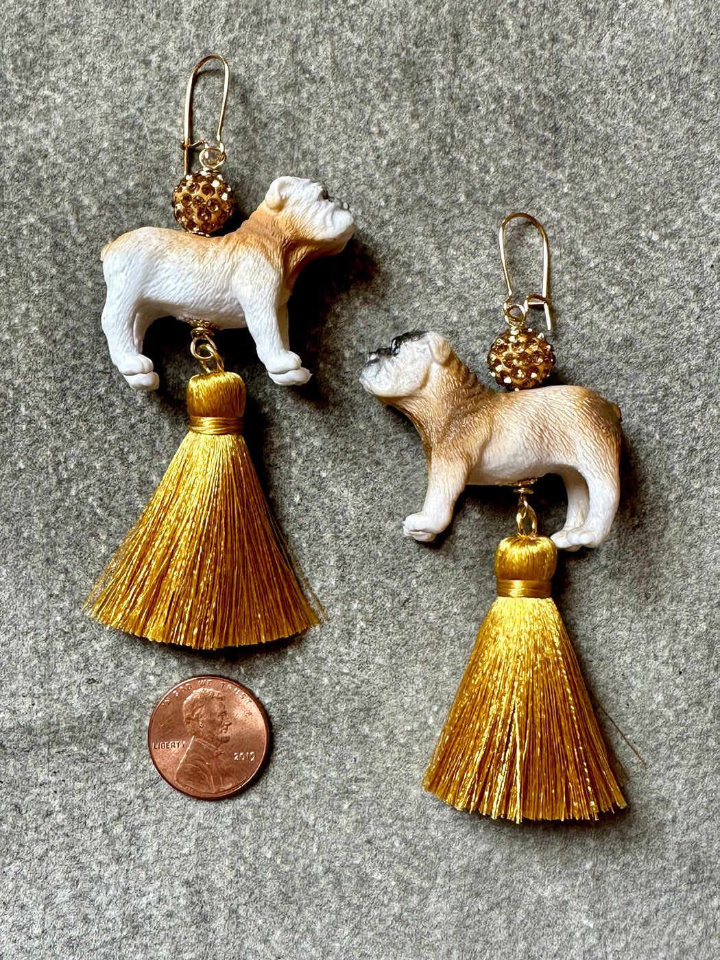 "Bulldog" Earrings by Lenora Dame