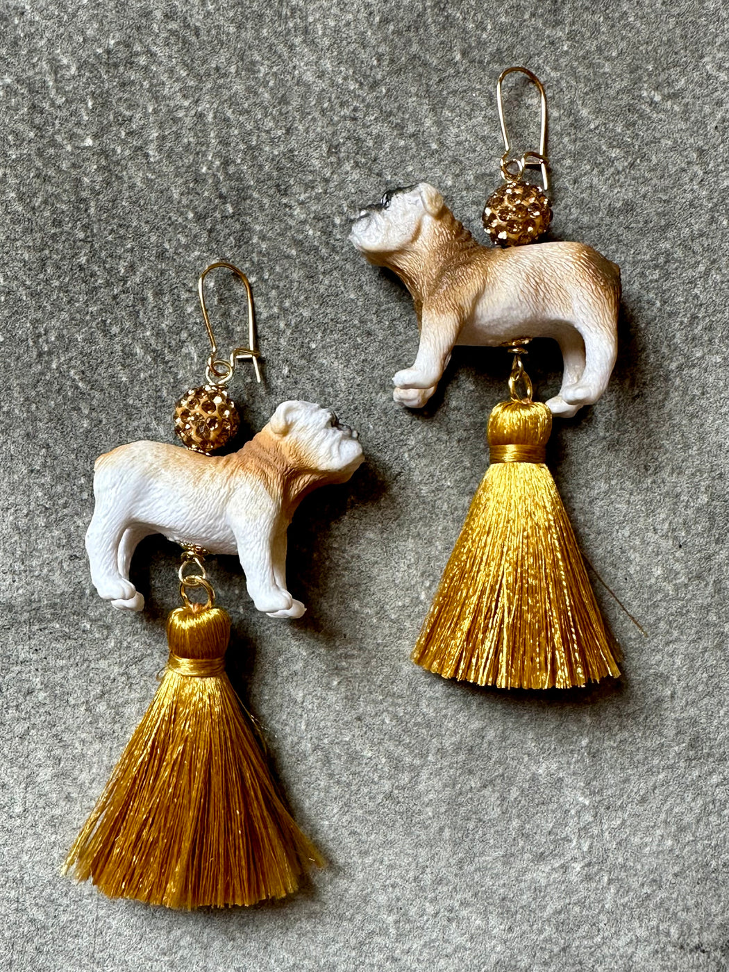 "Bulldog" Earrings by Lenora Dame