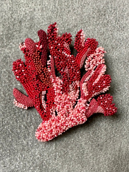 Large "Precious Coral" Brooch by Trovelore