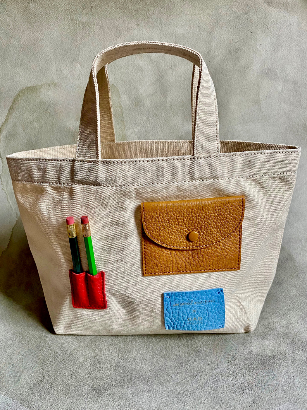 OAD Canvas and Leather Project Bag - Small