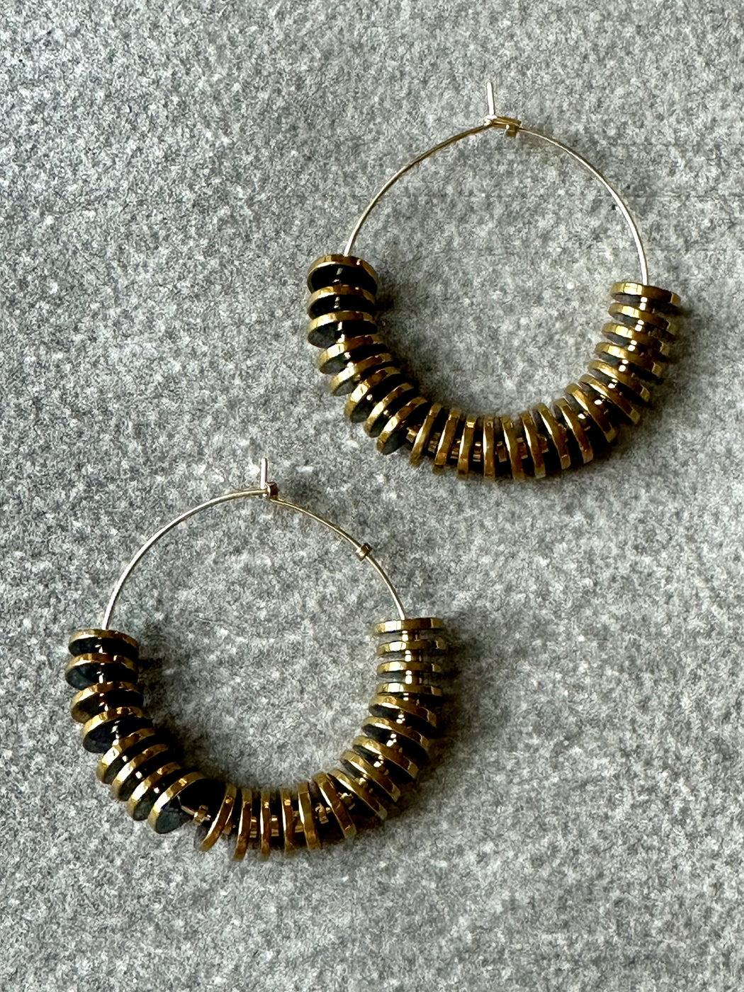 "Gold" Hoop Earrings by David Aubrey