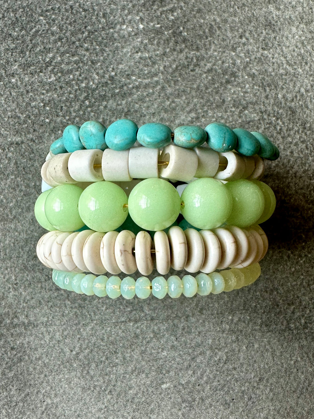 "Amazonite & Celadon" Wrap Bracelet by David Aubrey