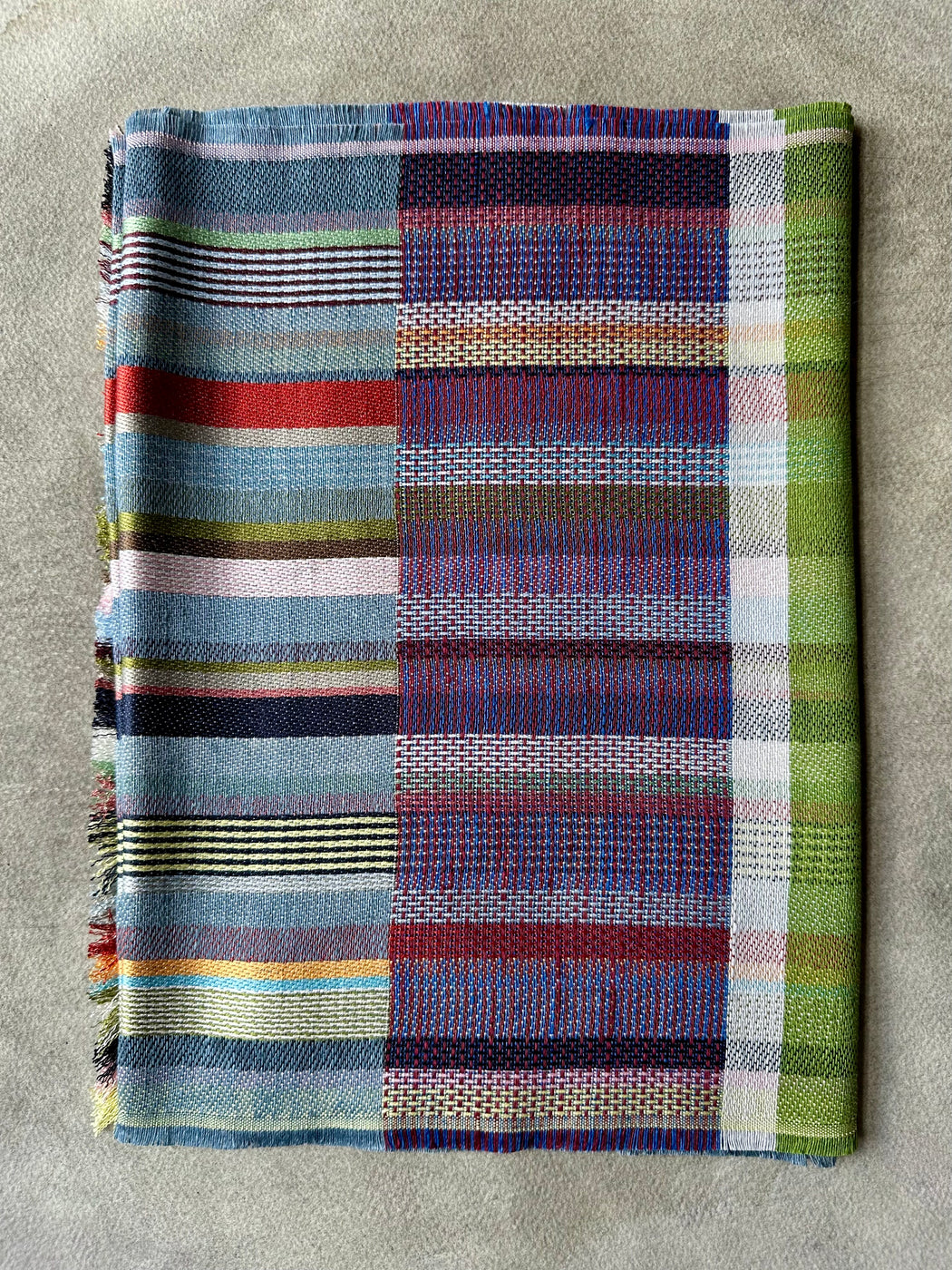 Wallace Sewell "Mason" Silk & Linen Scarf - Blueberry