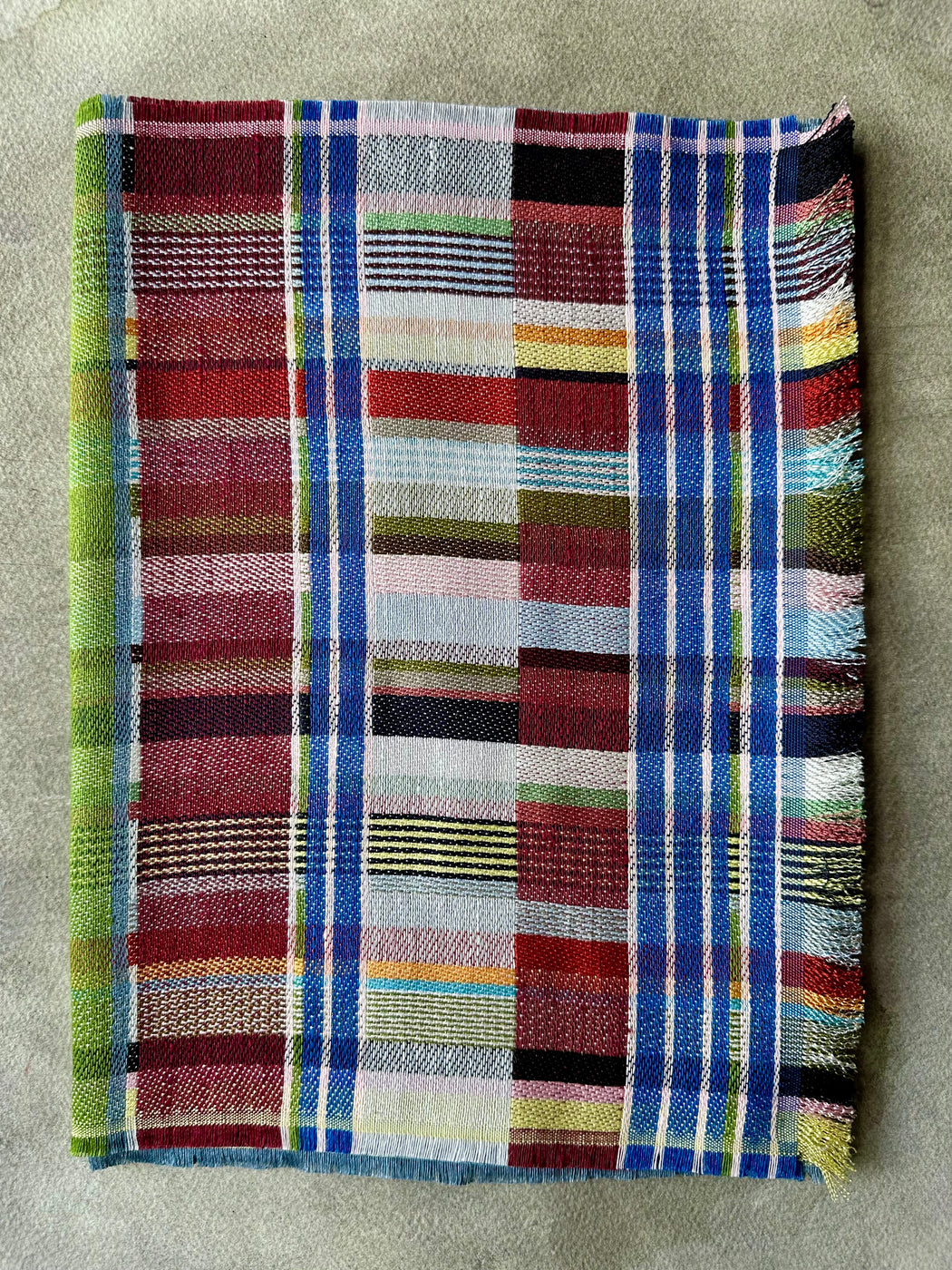 Wallace Sewell "Mason" Silk & Linen Scarf - Blueberry