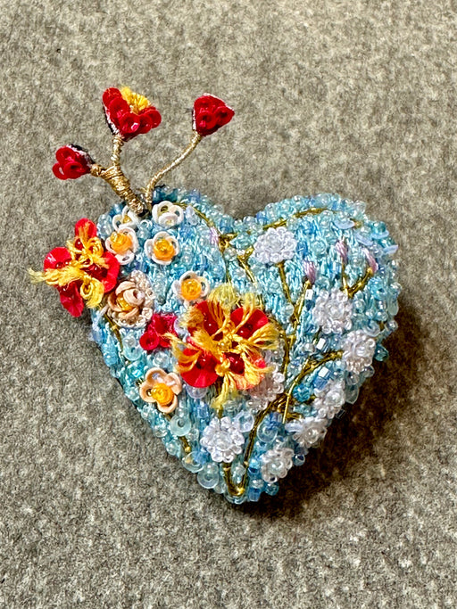 "Heart Blossoms" Brooch by Trovelore