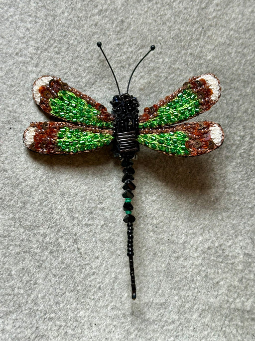 "Banded Demoiselle" Brooch by Trovelore