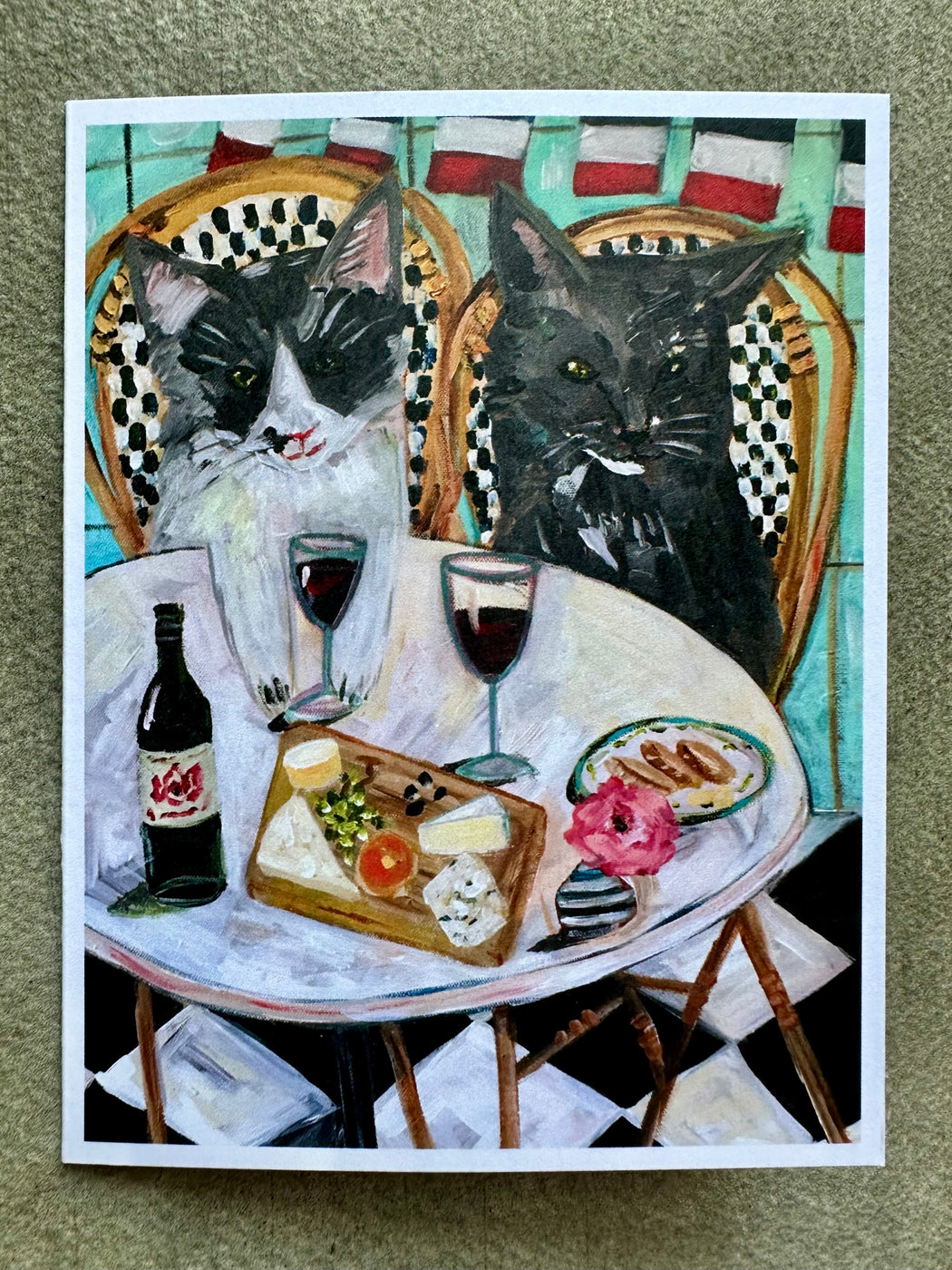 "Paris Cafe Cats" Card by Mindy Carpenter