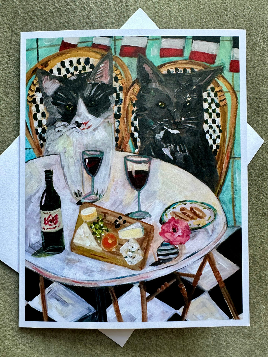 "Paris Cafe Cats" Card by Mindy Carpenter