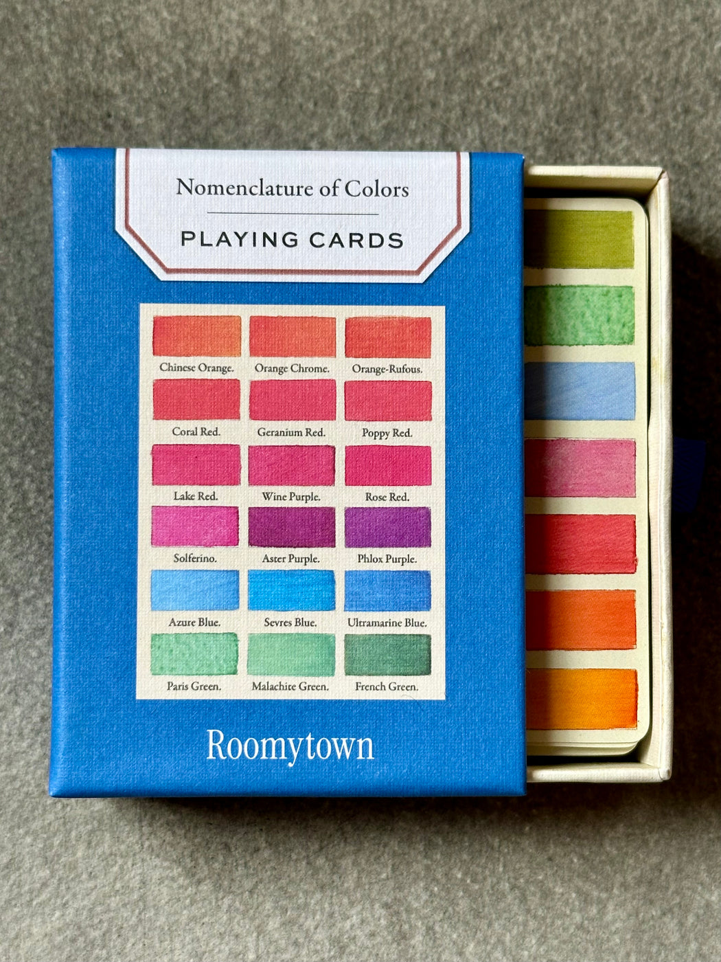 "Nomenclature of Colors" Playing Cards