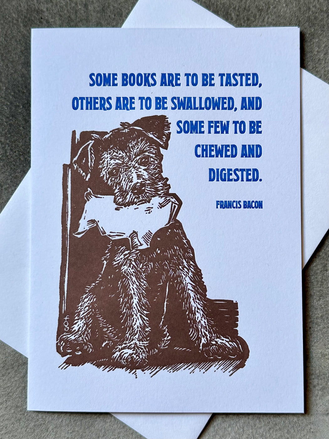 "Some Books are to be Tasted" Card by Archivist Gallery