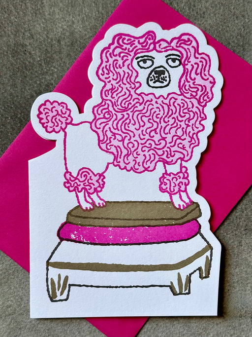 "Pink Poodle" Card by Archivist Gallery