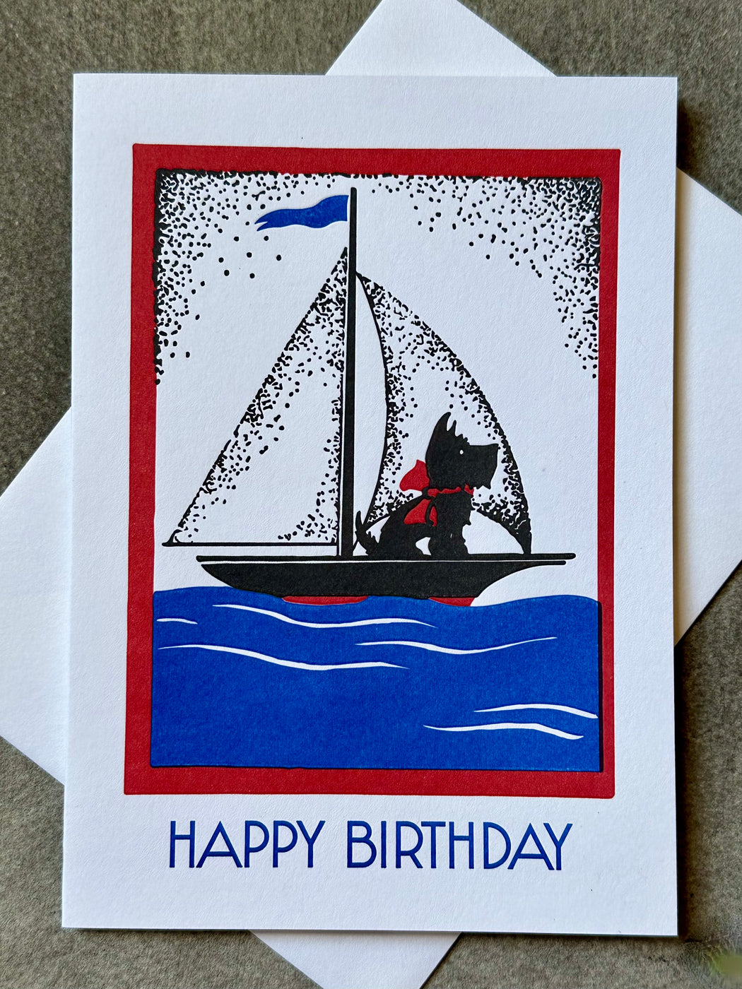 "Sailing Scottie" Birthday Card by Archivist Gallery