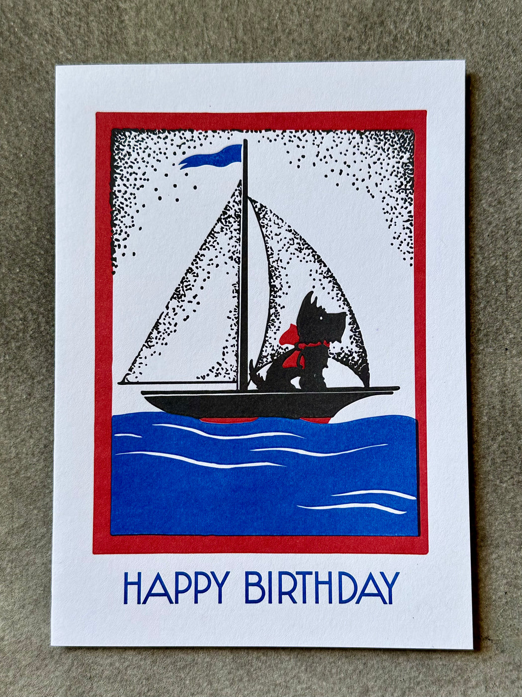 "Sailing Scottie" Birthday Card by Archivist Gallery