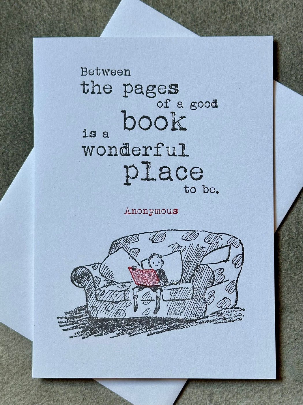 "Between the Pages of a Book" Card by Archivist Gallery