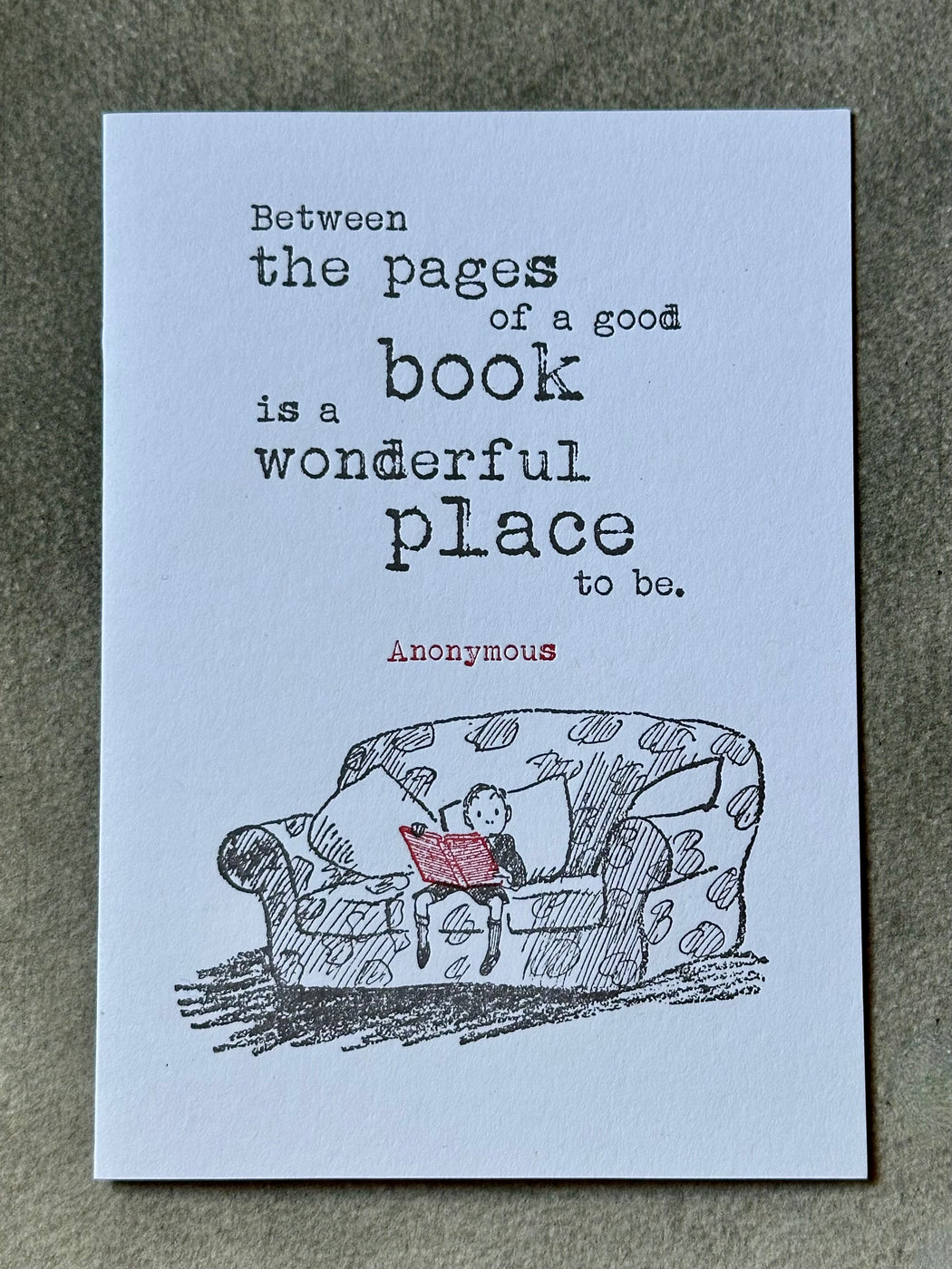 "Between the Pages of a Book" Card by Archivist Gallery