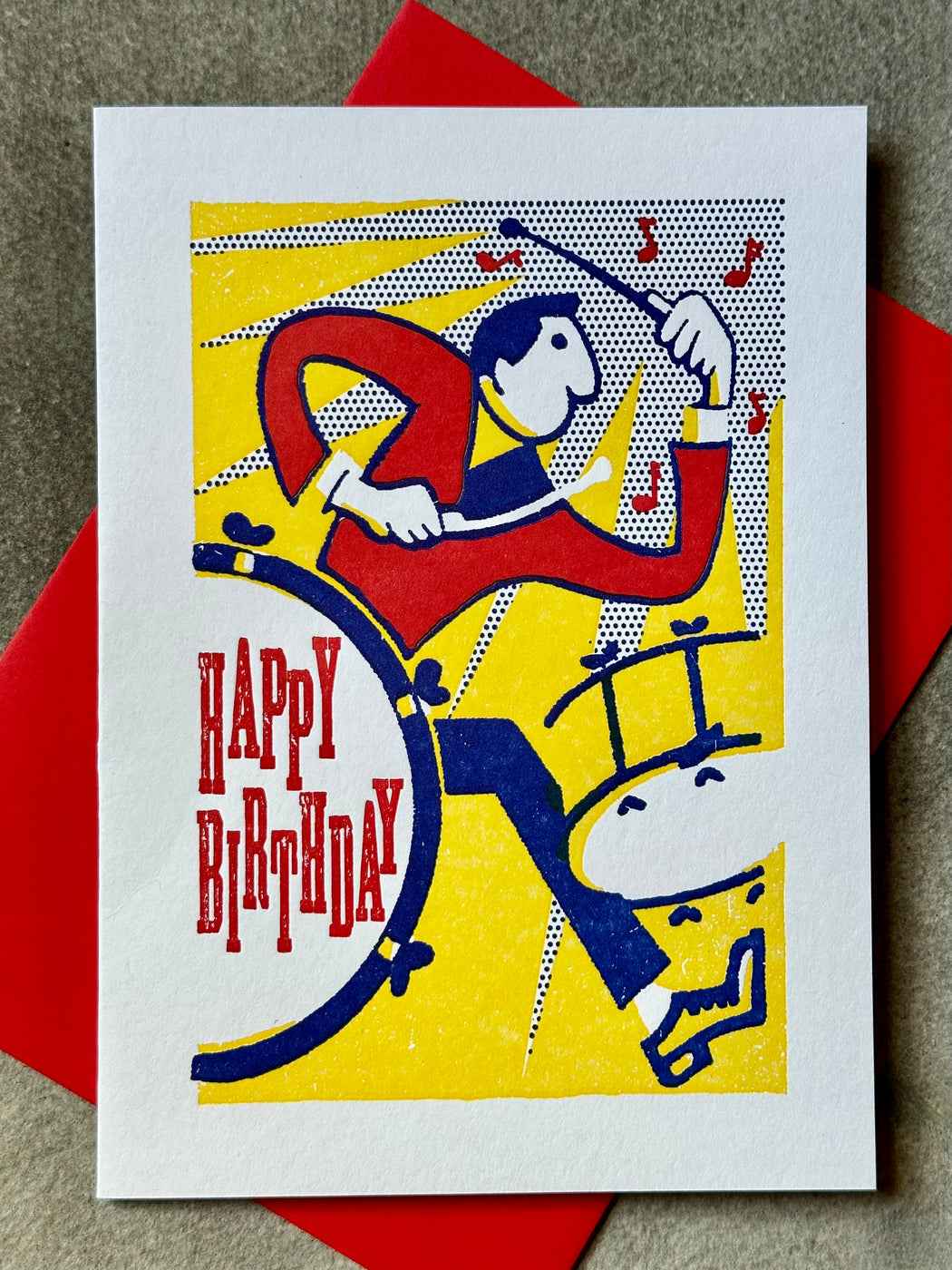 "Drummer" Birthday Card by Archivist Gallery