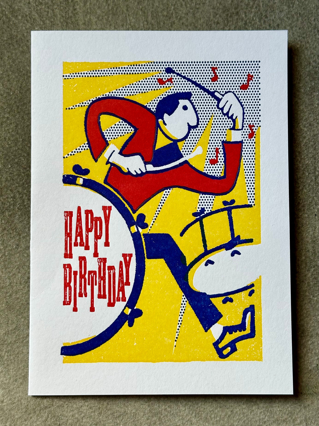 "Drummer" Birthday Card by Archivist Gallery