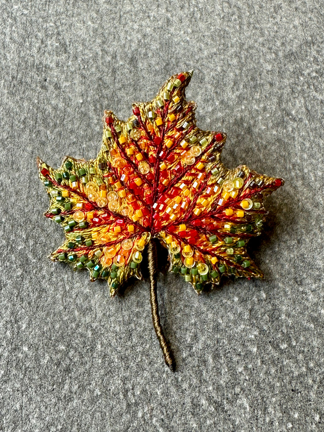 "River Maple Leaf" Brooch by Trovelore