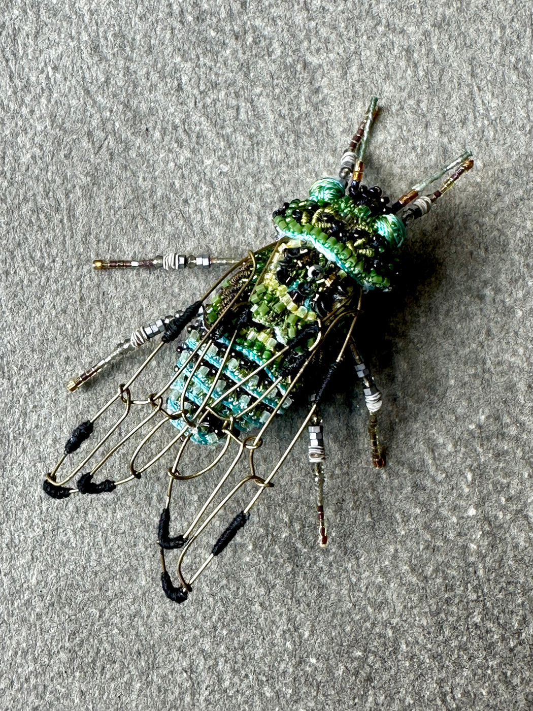 "Zammara Cicada" Brooch by Trovelore