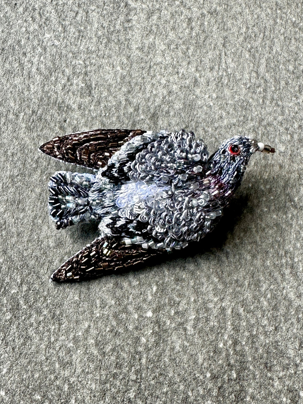 "Hope Pigeon" Brooch by Trovelore