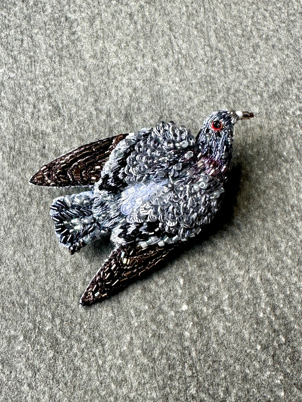 "Hope Pigeon" Brooch by Trovelore