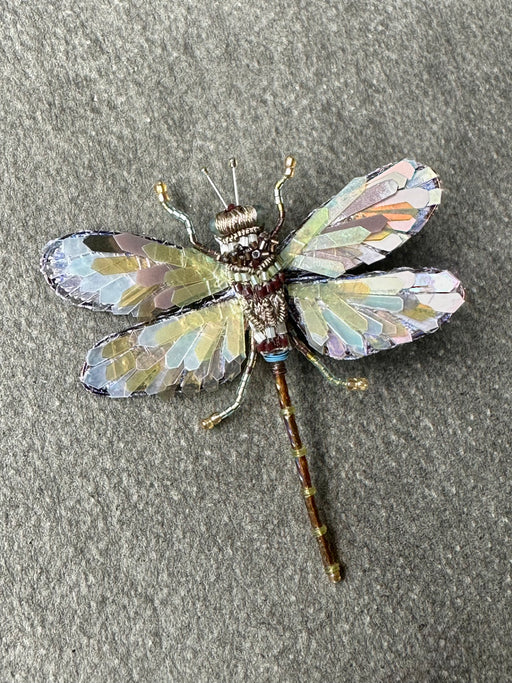 "Globe Skimmer Dragonfly" Brooch by Trovelore