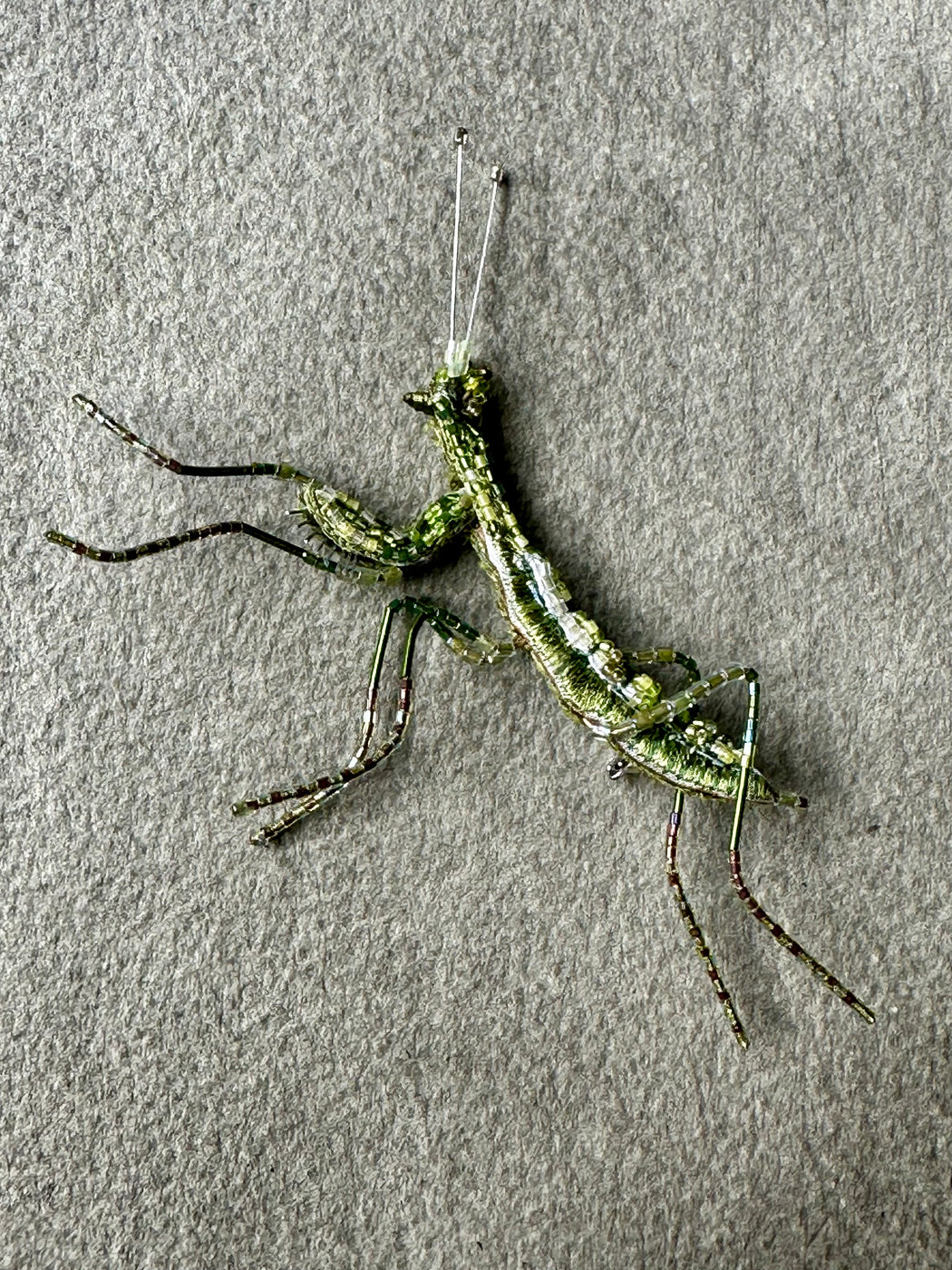"Green Mantid" Brooch by Trovelore