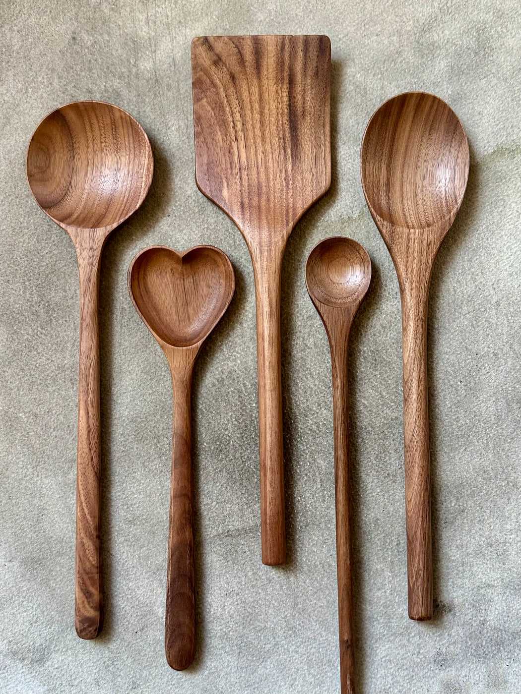 Hand-Crafted Walnut Utensil Set