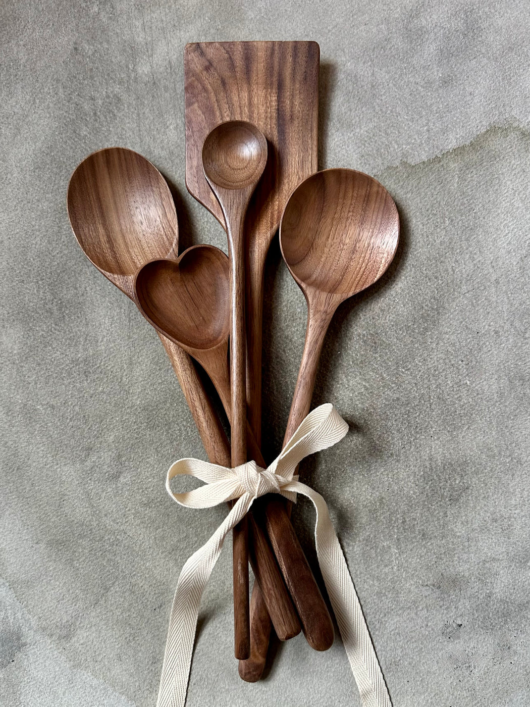 Hand-Crafted Walnut Utensil Set