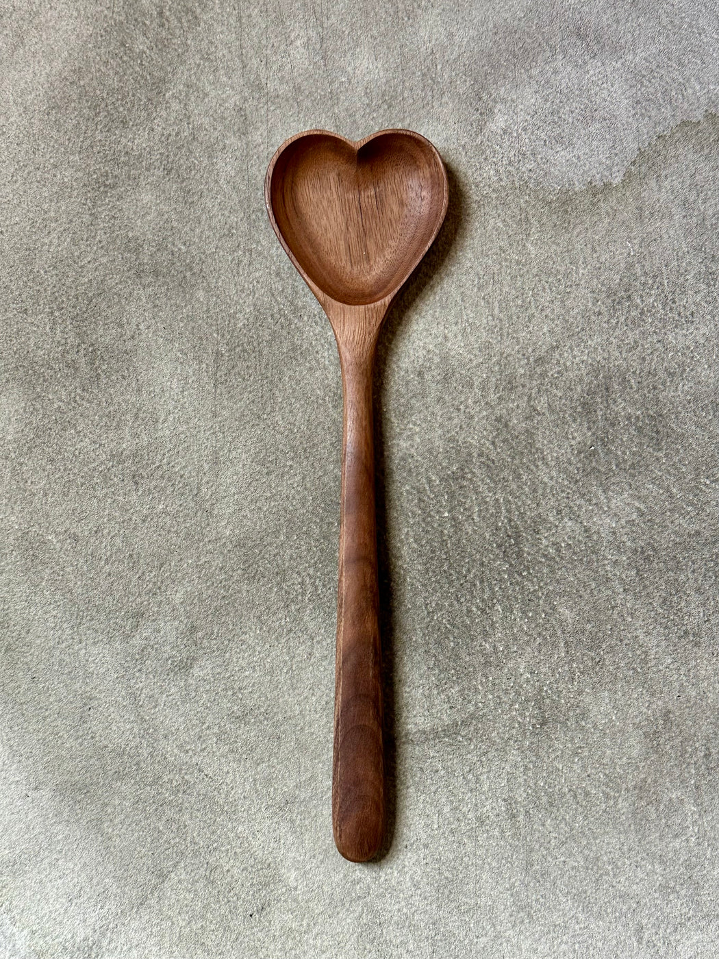 Hand-Crafted Walnut Heart Spoon