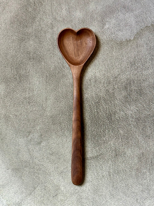 Hand-Crafted Walnut Heart Spoon