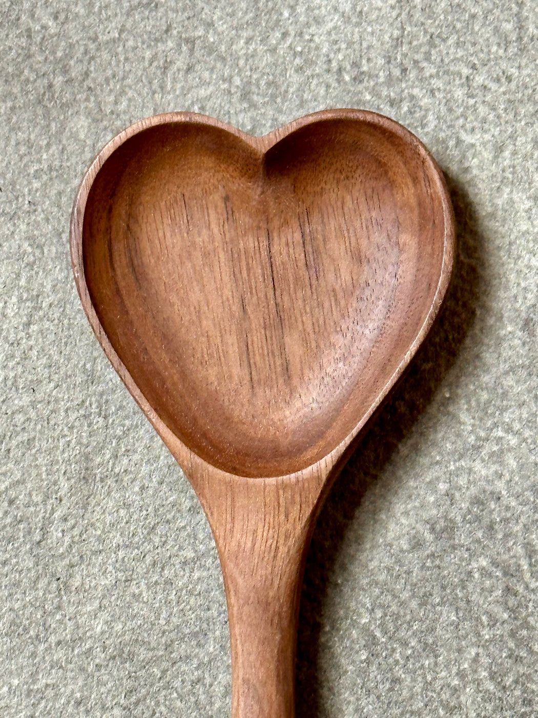 Hand-Crafted Walnut Heart Spoon