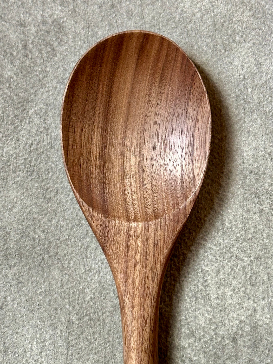 Hand-Crafted Walnut Oval Spoon