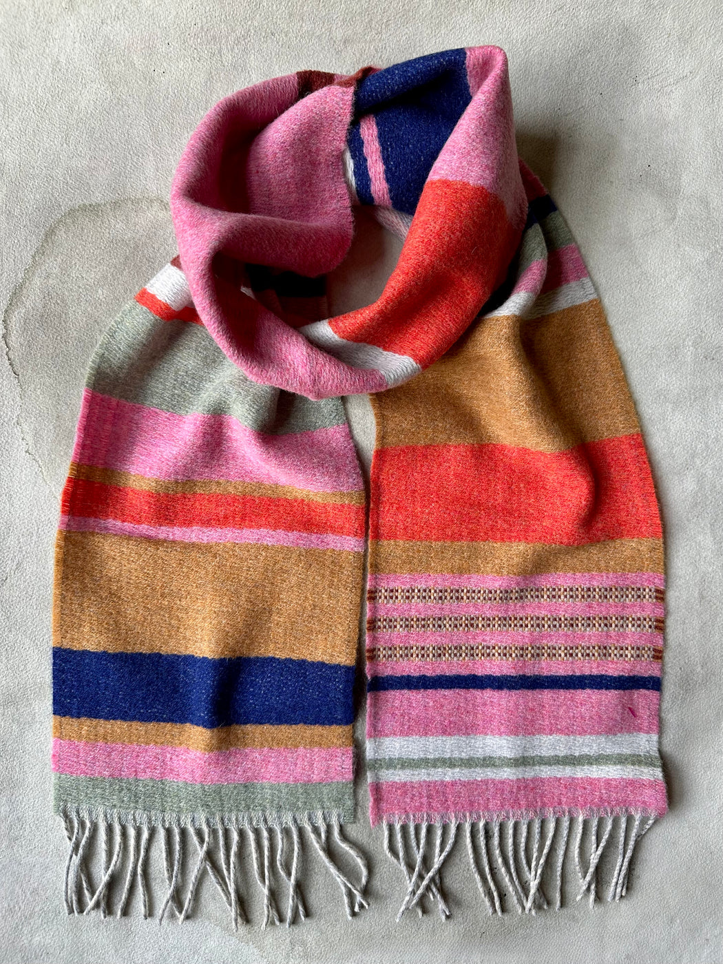 Wallace Sewell "Angus" Merino Wool Scarf - Strawberry
