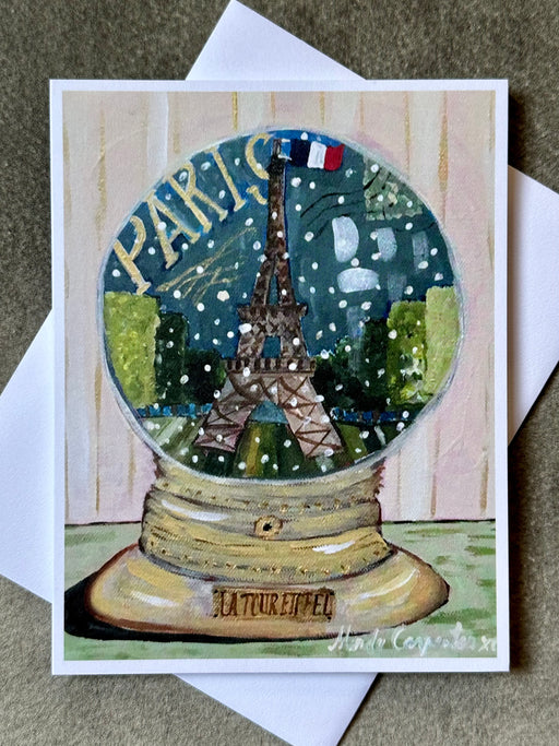 "Paris Holiday Snow Globe" Card by Mindy Carpenter