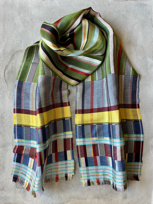 Wallace Sewell "Mason" Silk & Linen Scarf - Chard