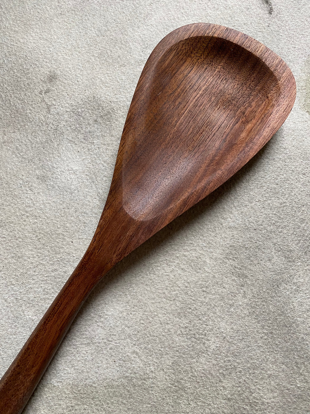 Hand-Carved Pan Spoon - Walnut