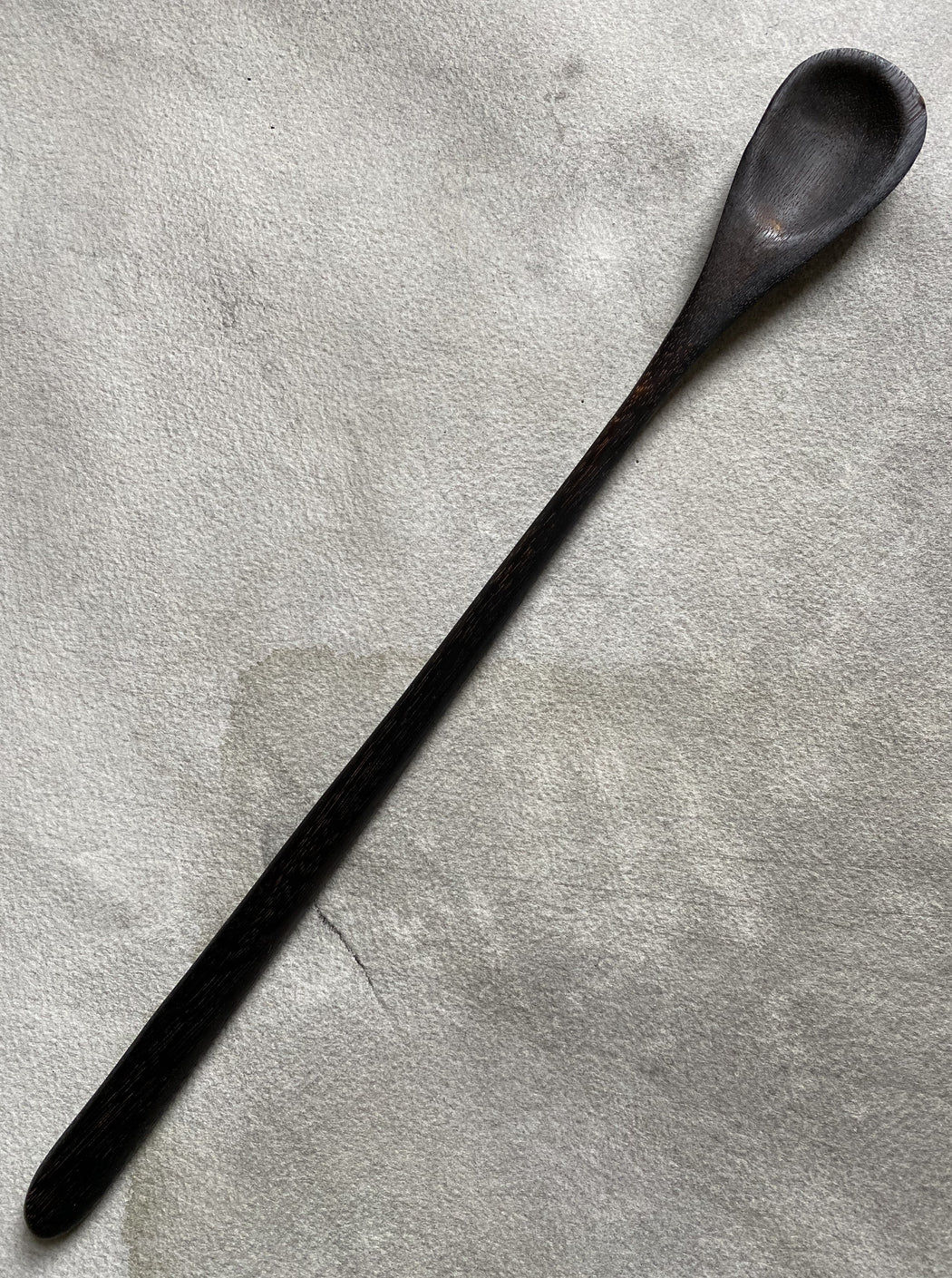 Hand-Carved Stir Spoon - Charred Maple