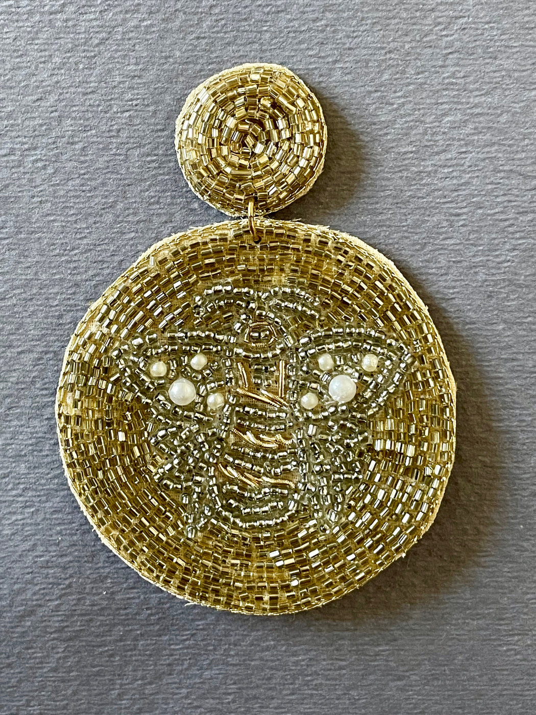 "Queen Bee" Seed Bead Earrings