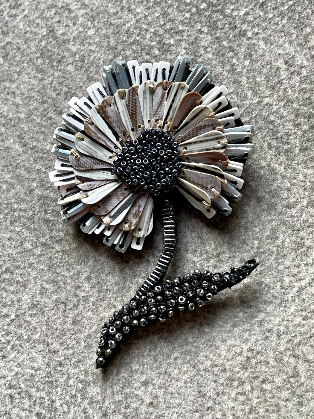 "Ruffle Flower" Brooch by Trovelore
