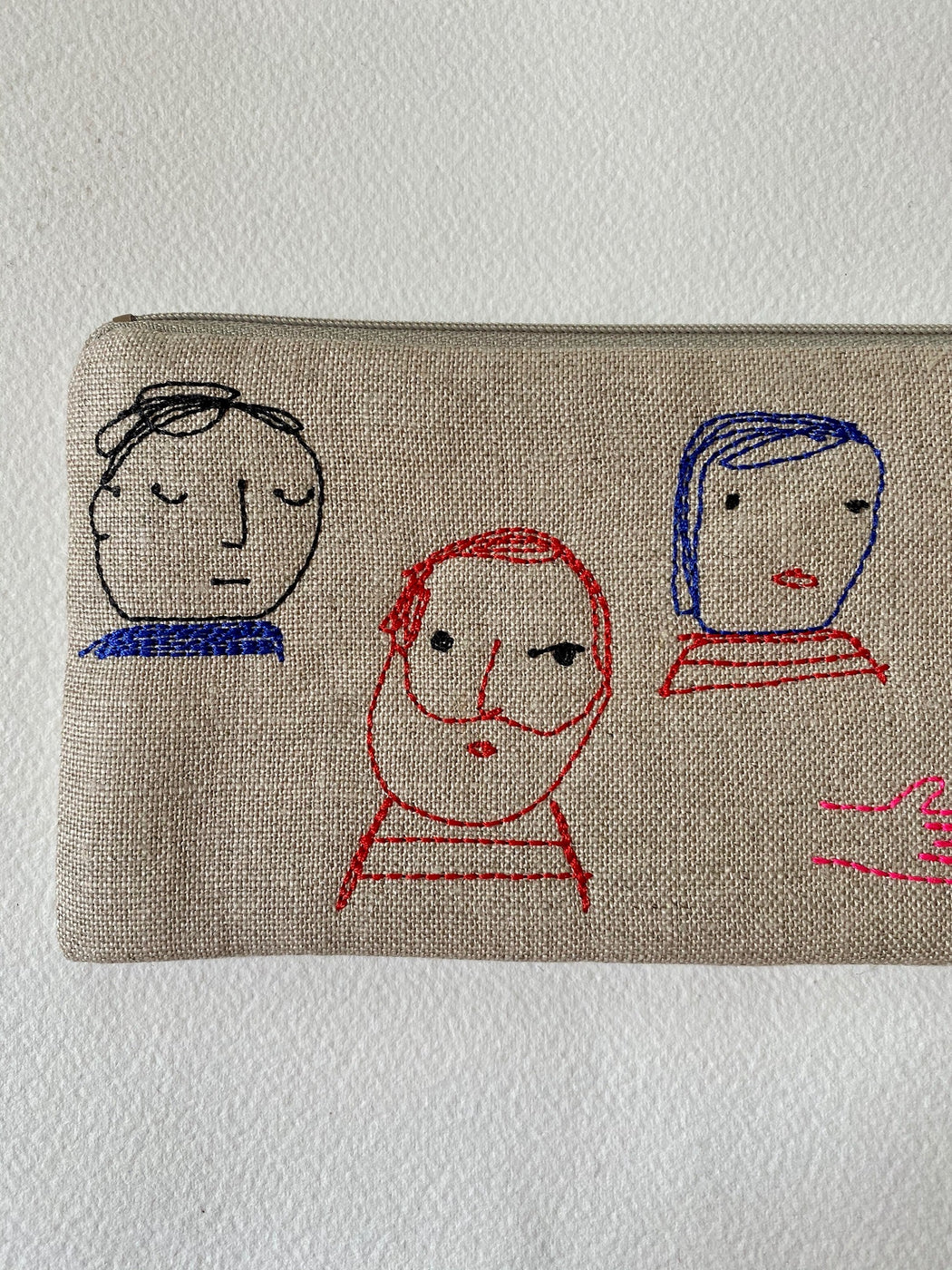 K Studio "Folks" Embroidered Pouch