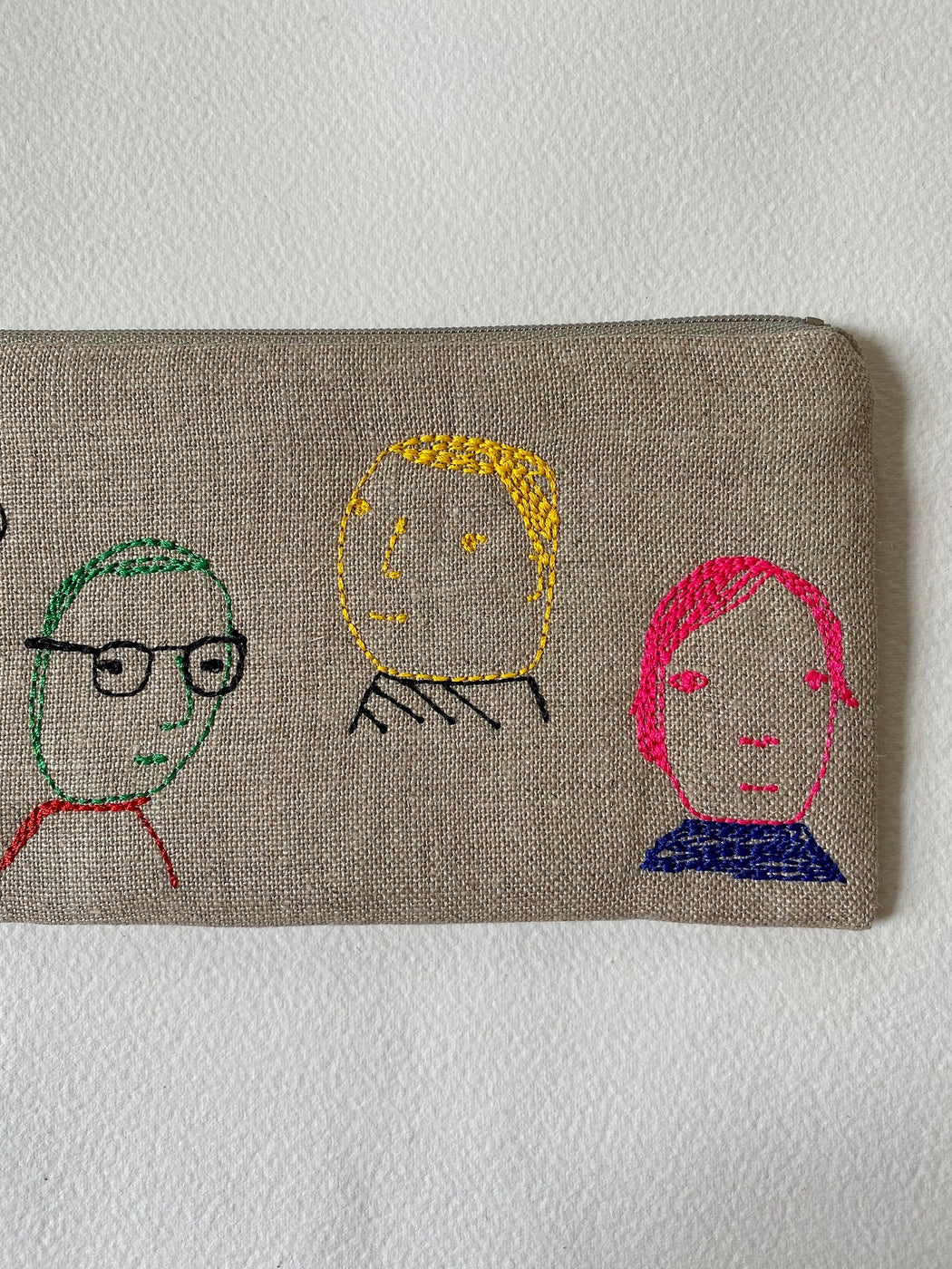 K Studio "Folks" Embroidered Pouch