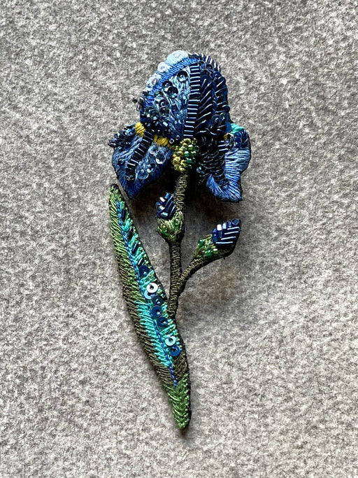 "Wild Iris" Brooch by Trovelore