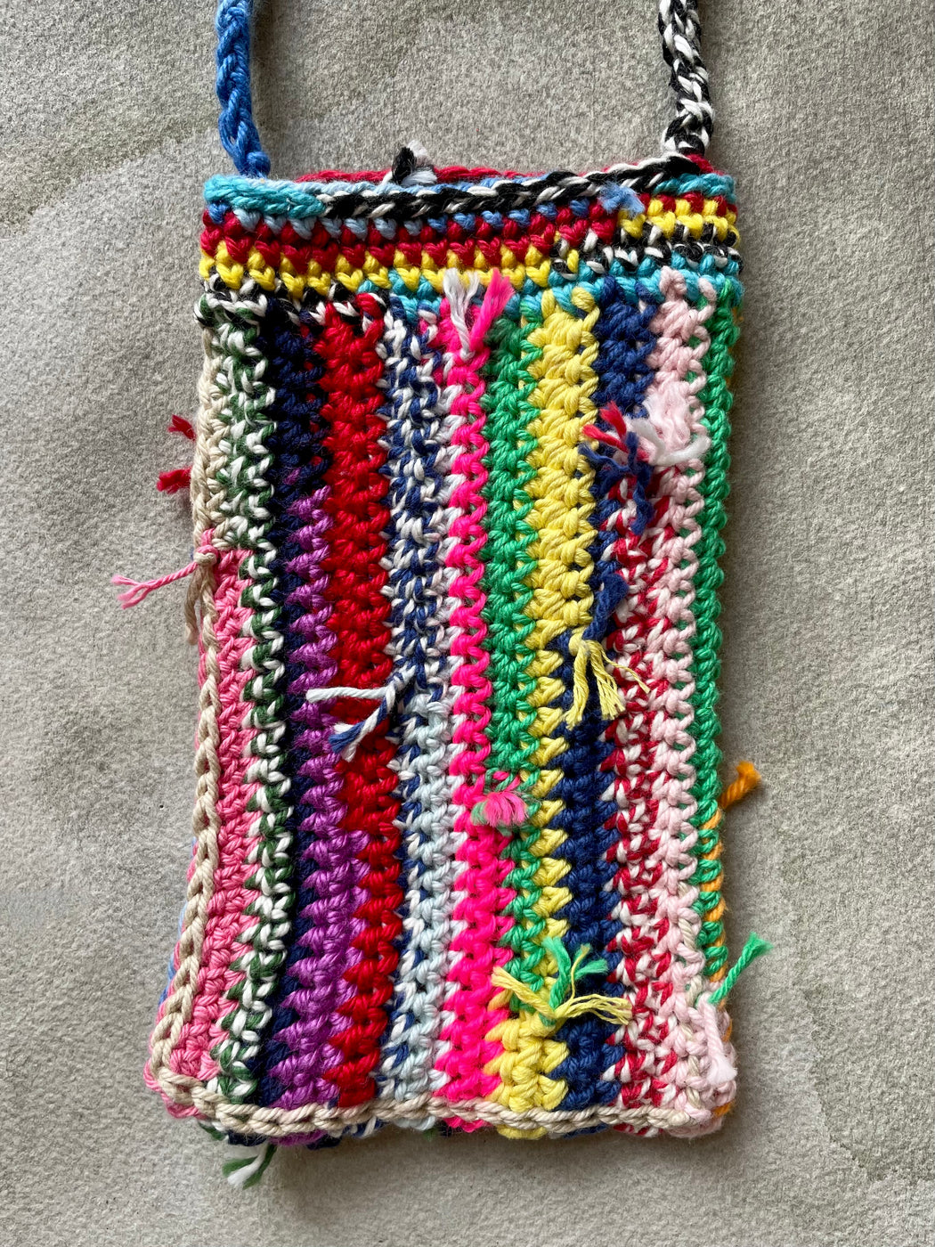 "Scrappy" Hand-Crocheted Little Cross-Body Bag
