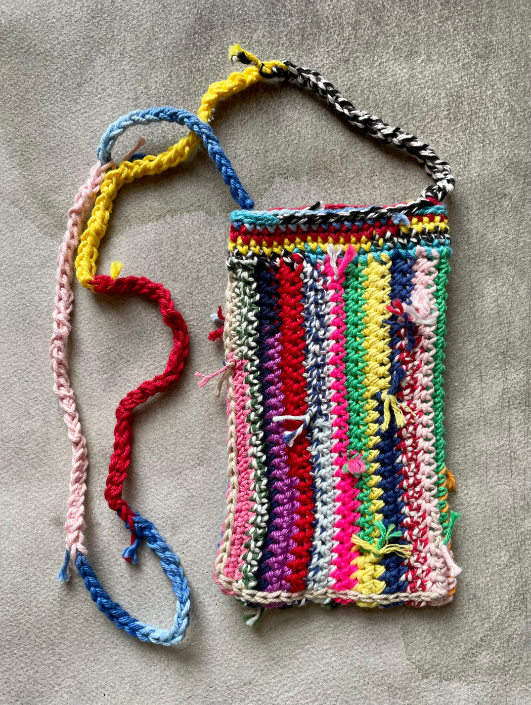 "Scrappy" Hand-Crocheted Little Cross-Body Bag