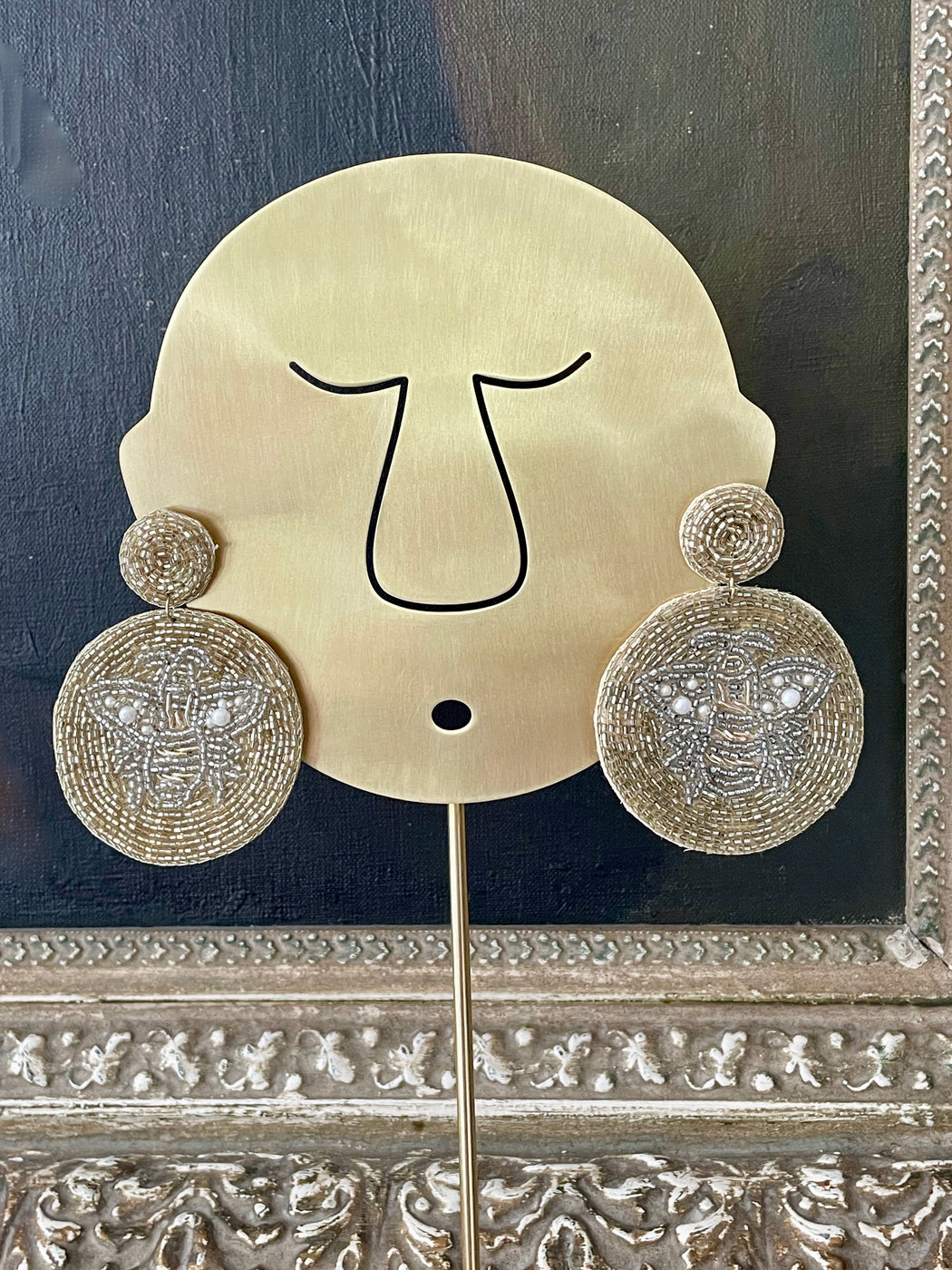 "Queen Bee" Seed Bead Earrings